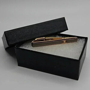 Celine Gold and Gray Tone Tie Clip